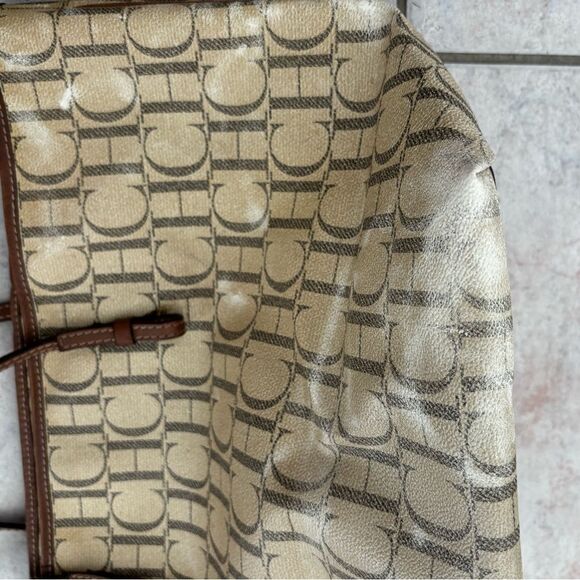 Carolina herra logo handbag ch purse medium tote big signature shoulder bag - Picture 8 of 10